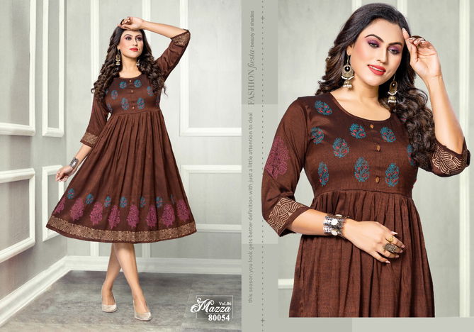 Mayra Maaza 6 Ethnic Wear Wholesale Anarkali Kurti Catalog
